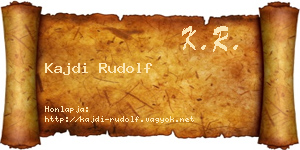Kajdi Rudolf névjegykártya