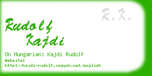 rudolf kajdi business card